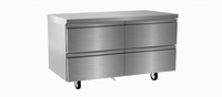 Delfield D4560NP Two-Section 4-Drawer Worktop/Undercounter Freezer, 60 Inch Wide, Stainless Steel