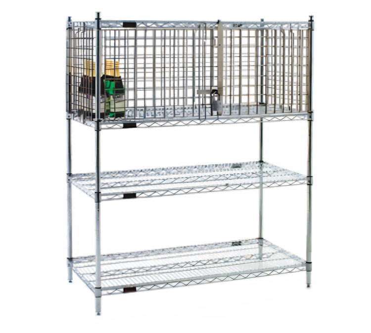 Product image #1 for EagleGard 18" x 30" Security Enclosure Kit with Hinged Doors for Wire Shelving