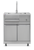 Thumbnail image #1 for 32-Inch Mobile Stainless Steel Single-Compartment Hand Sink with Faucet, Storage Cabinet and Casters