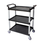 Thumbnail image #1 for Crestware RBTROLLEY 3-Tier Poly Bus Cart, Black, 265 lb. Capacity