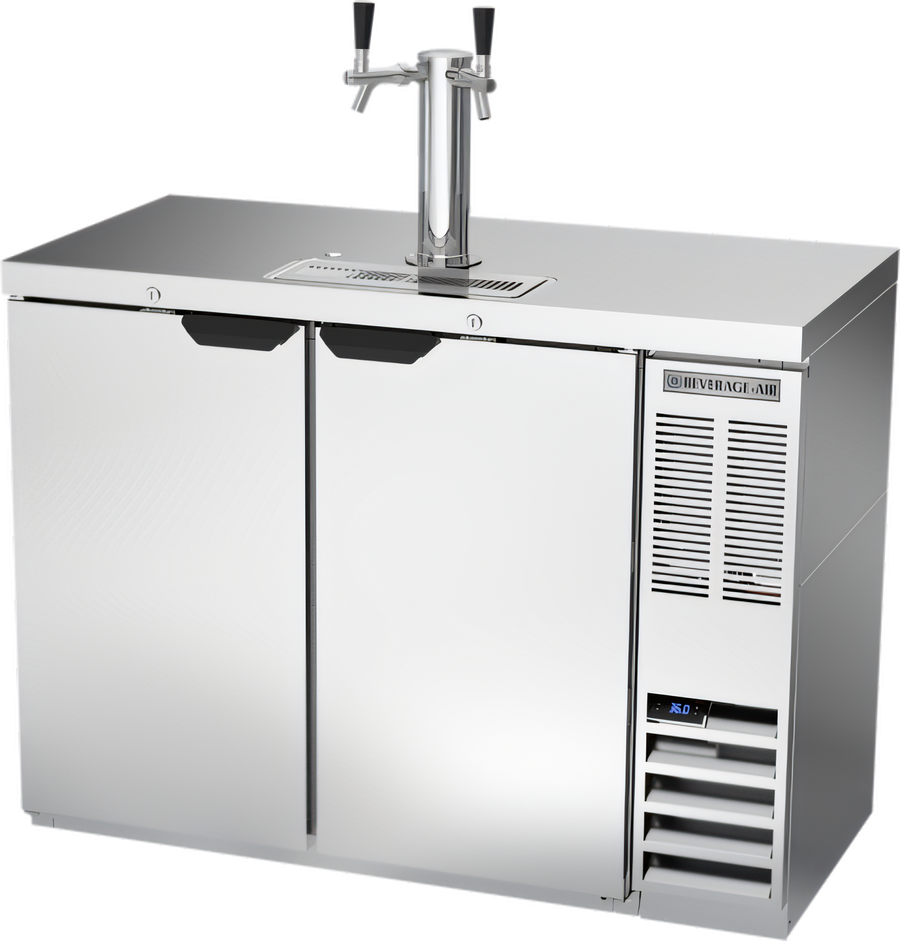 Product image #1 for Beverage-Air DD48HC-S 48-Inch Direct Draw Beer Dispenser with Solid Doors and Dual Faucet Tower