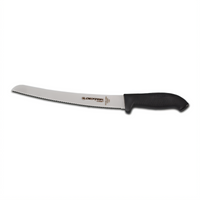 Dexter Russell SofGrip 10-Inch Curved Scalloped Bread Knife — Stain-Free High-Carbon Stainless, Black Soft Rubber Grip