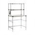 Thumbnail image #1 for Metro Super Erecta Hot 36 Inch x 24 Inch Stainless Steel Workstation with 3-Sided Open Base, Open Heated Shelf, and Wire Overshelf