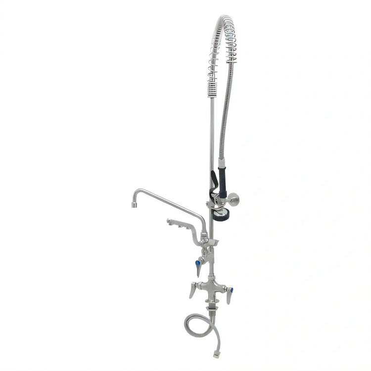 Product image #2 for T&S Brass Single Hole Deck Mount Mixing Faucet with 12-Inch Swing Nozzle and Spray Valve