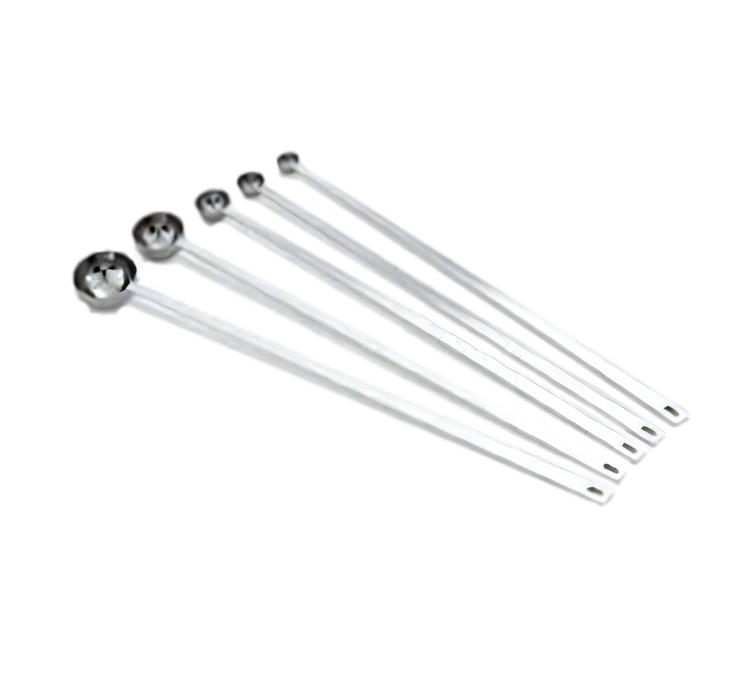 Product image #1 for Vollrath Long Handle 5-Piece Measuring Spoon Set, 18/8 Stainless Steel, 14-Inch