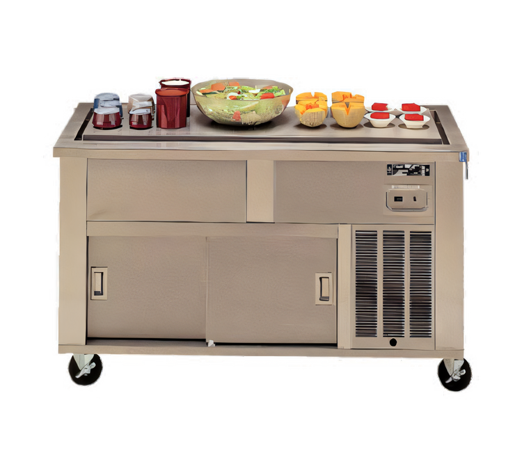 Product image #1 for DineXpress DXP5FT 5-Well Full-Size Frost Top Mobile Serving Counter