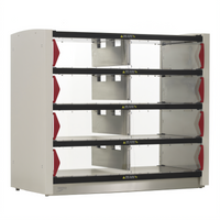 Metro2Go 8-Compartment Pass-Thru Order Hot Station with Sliding Polycarbonate Doors, 120V