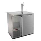 Thumbnail image #1 for Micro Matic USA Pro-Line MDD36S-E 36-Inch One-Keg Direct Draw Draft Beer Cooler, Self-Contained, Stainless Steel, 1 Faucet, Glass Rinser