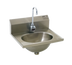 Thumbnail image #1 for Eagle Group Wall-Mount Hand Sink with Battery-Powered Electronic Eye Gooseneck Spout, 13-1/2 x 9-3/4 x 6-3/4-Inch Bowl, 304 Stainless Steel