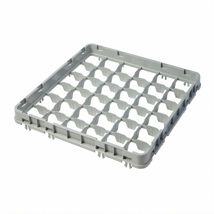 Product image #2 for Cambro Camrack Full-Size Half Drop Dish and Glass Rack Extender, 36 Compartments