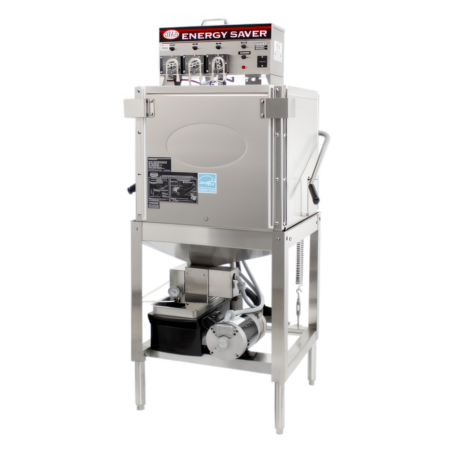 Product image #1 for CMA Dishmachines Energy Mizer Single-Rack Straight-Thru Door-Type Dishwasher, Low-Temperature Chemical Sanitizing