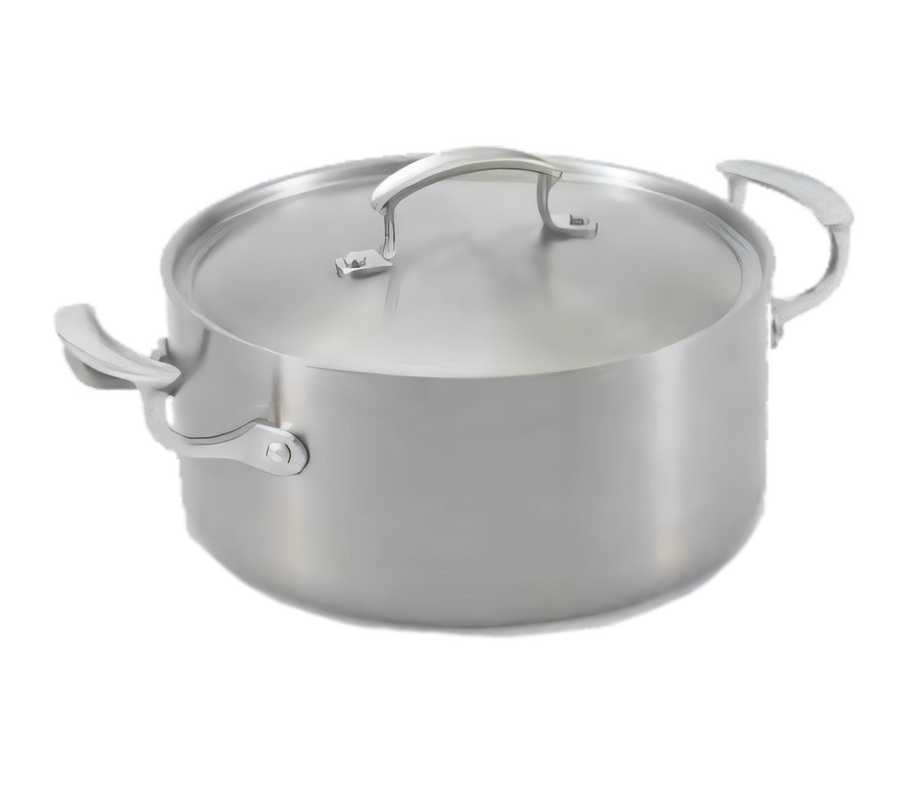 Product image #1 for Vollrath Miramar 5 Quart Induction-Ready Round Casserole Dish with Low Dome Cover