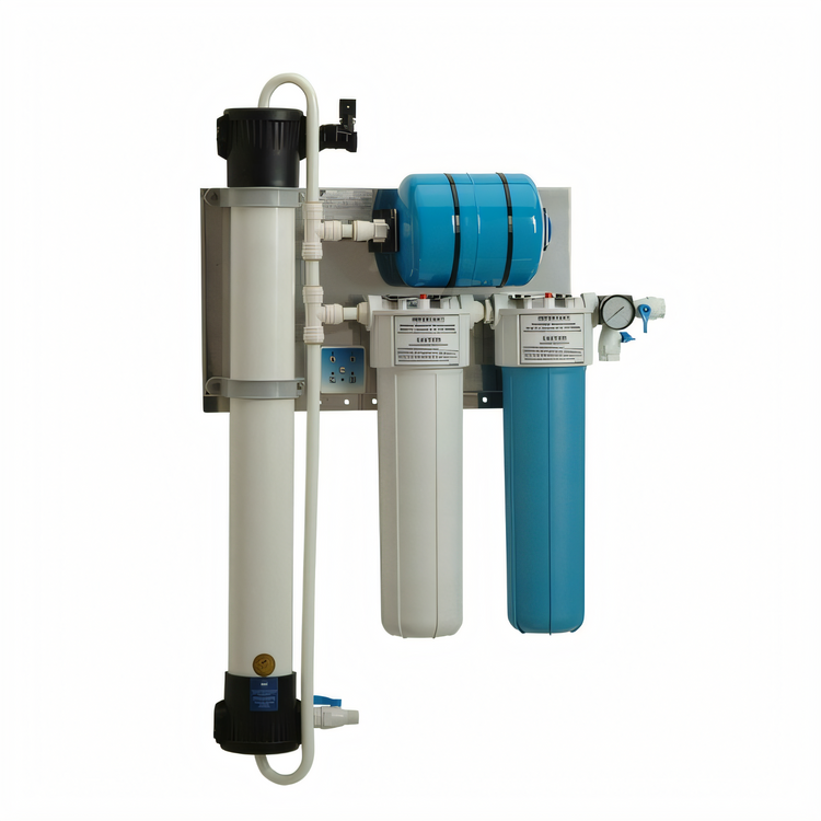 Product image #1 for Antunes Vizion VZN-541V-T5 Vertical Ultrafiltration Water Filtration Unit with Carbon and TAC Cartridges, 15 GPM