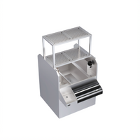 Krowne Royal Series 36-Inch Pass-Thru Underbar Ice Bin/Cocktail Station with Right-Side Ice Bin, 10-Circuit Cold Plate, Double Speed Rail, and Blender Shelf