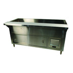 Thumbnail image #1 for Advance Tabco MACP-4-DR 4-Pan Refrigerated Cold Pan Table, Stainless Steel, Enclosed Base, Self-Contained, 62-1/2-Inch W, with Cutting Board