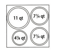 Nemco Food Equipment Four-Hole Round Adapter Plate for Food Bar Insets, Fits 6060A