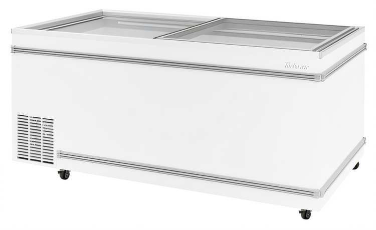 Product image #1 for Turbo Air TFS-25F-N Top Open Island Chest Freezer, 25.22 Cu. Ft., Flat Top, Sliding Glass Doors