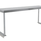 Thumbnail image #1 for BK Resources BK-OSS-1284 84" Single Table-Mount Overshelf, 12"D x 18"H, 18/430 Stainless Steel
