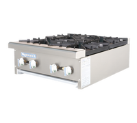 Turbo Air Bake Tech Innovation 24-Inch Countertop Gas Hotplate, 4-Burner, 128,000 BTU