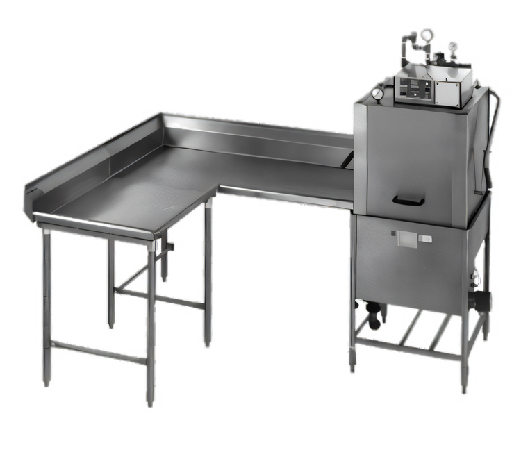 Product image #1 for Spec-Master Corner Clean Dishtable, 120 x 60 Inch, Right-to-Left, 14-Gauge Type 304 Stainless Steel