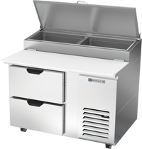 46-Inch One-Section Pizza Top Refrigerated Prep Table with 2 Drawers, 12 Cu. Ft.