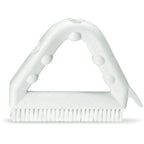 Thumbnail image #1 for CFS Brands Sparta® 41323EC23 Tile & Grout Brush, 9" Triangular, Molded-In Scraper, Polyester Bristles, Gray Case of 4