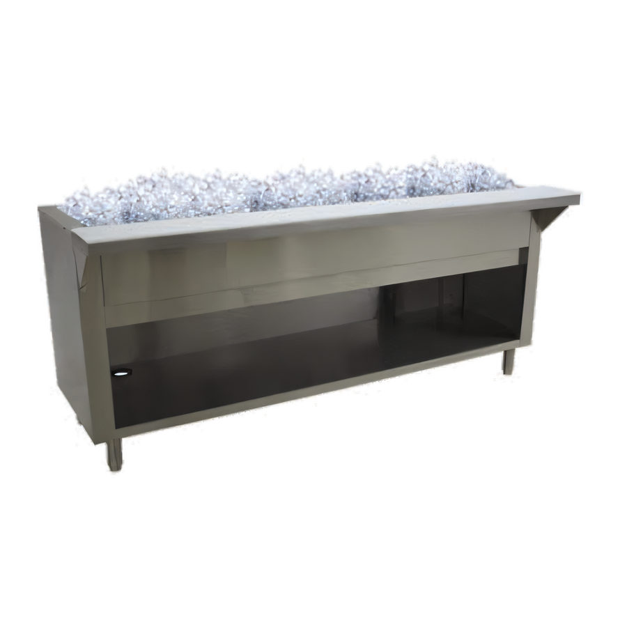 Product image #1 for Advance Tabco Triumph Supreme 2-Pan Ice Cooled Serving Counter with Stainless Steel Top