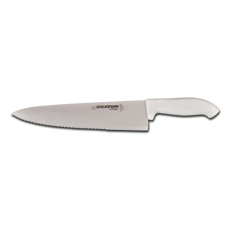 Product image #1 for Dexter Russell SofGrip 10-Inch Scalloped Chef's Knife with White Soft-Grip Handle