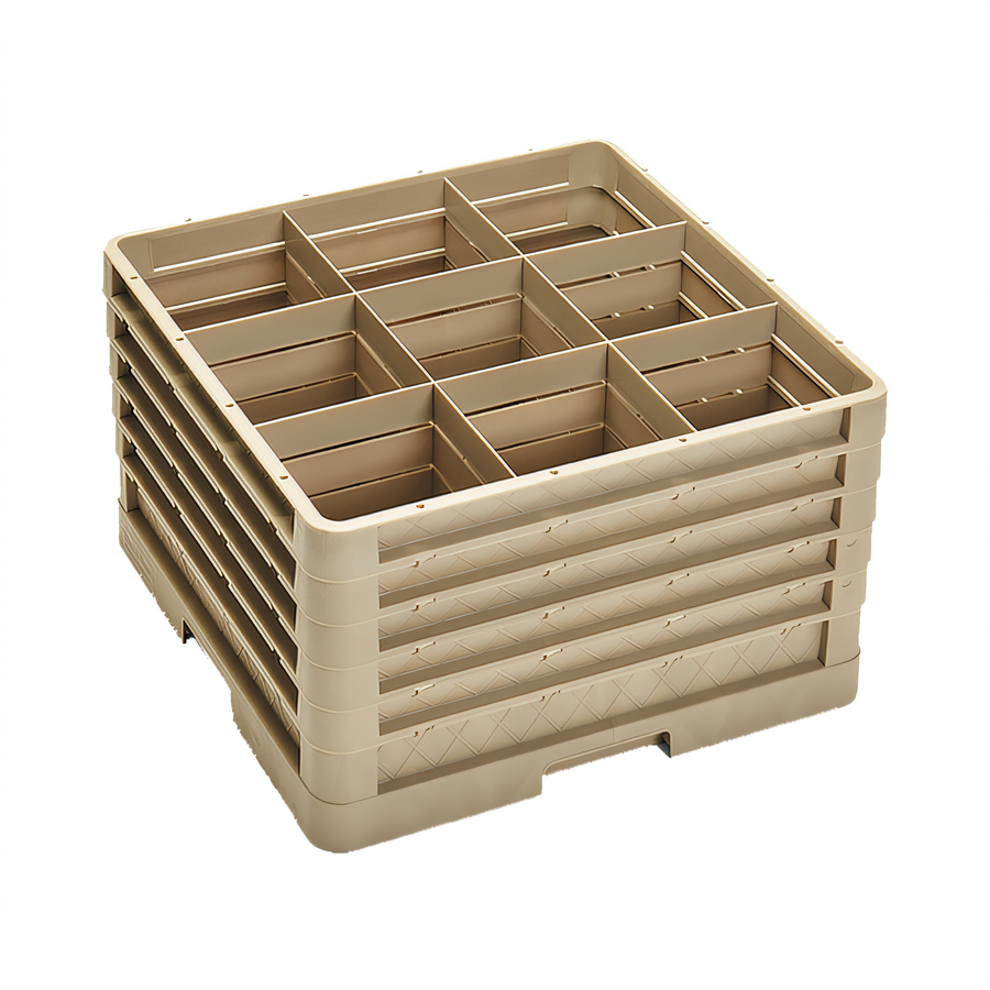 Product image #1 for Traex Full-Size 9-Compartment Closed-Wall Compartment Glass Rack