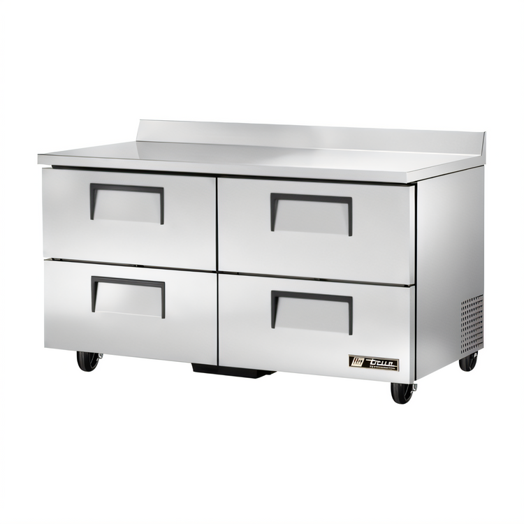 Product image #1 for True 60-Inch Two-Section Worktop Refrigerator with 4 Drawers, Rear-Mounted Self-Contained Refrigeration