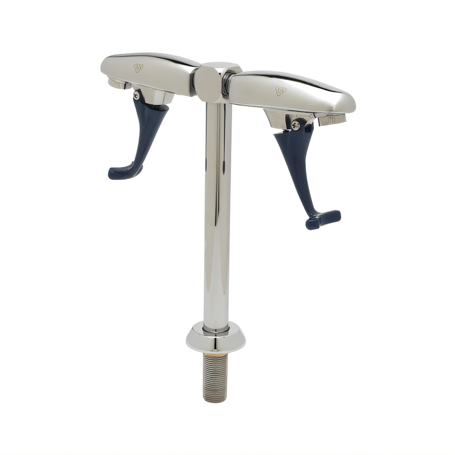 Product image #1 for T&S Brass Double Push-Back Glass Filler Faucet with Pedestal and Adjustable Flange