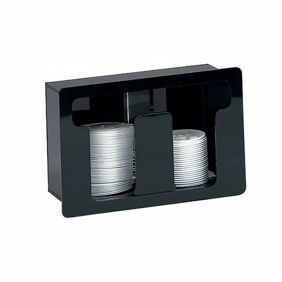 Product image #1 for Dispense-Rite Built-In 2-Section Gloss Black Acrylic Lid Organizer