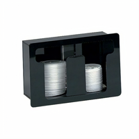 Dispense-Rite Built-In 2-Section Gloss Black Acrylic Lid Organizer