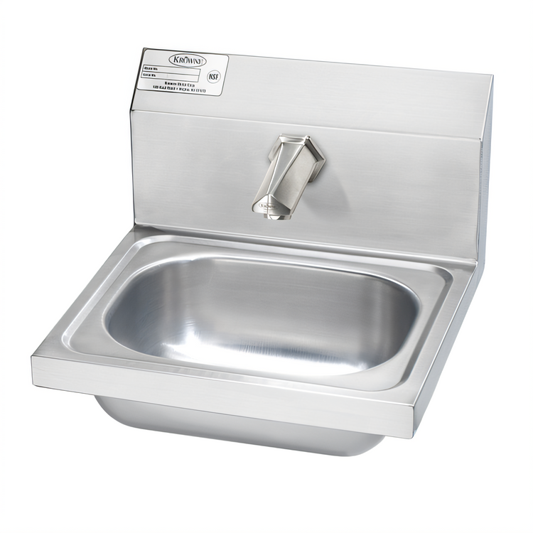 Product image #1 for Krowne Wall-Mount Stainless Steel Hand Sink with Single-Hole Electronic Faucet, 12-1/2 x 9-3/4 x 5-5/8-Inch Bowl