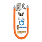 Thumbnail image #1 for BK Resources BKG-GHC-7548-SWSP3 48-Inch Plastic-Coated Stainless Steel Gas Hose Connection Kit, 3/4-Inch I.D., Quick Disconnect and Restraining Device