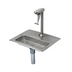 Thumbnail image #1 for T&S Brass EverSteel 8 Inch Deck Mount Stainless Steel Water Station with Pedestal Glass Filler