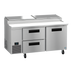 Thumbnail image #1 for Hoshizaki Steelheart 67-Inch Two-Section Pizza Prep Table with One Door and Two Drawers