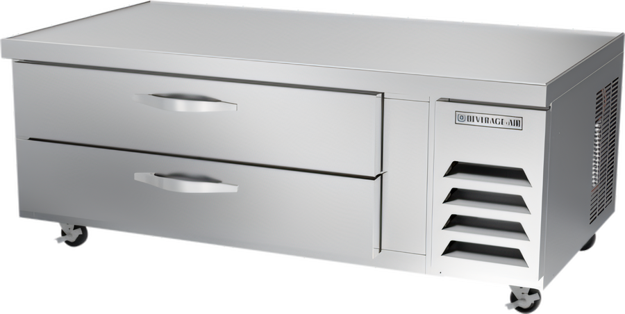 Product image #1 for Beverage-Air 60-Inch One-Section Two-Drawer Worktop Cook Stand Freezer with Fire-Proof Stainless Steel Top