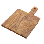 Thumbnail image #1 for American Metalcraft OWB149 Olive Wood Rectangular Serving Board with Handle, 14 x 9 Inch, Hand Wash Only Case of 6