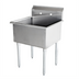 Thumbnail image #1 for Omcan USA Single-Compartment Budget Pot Sink with 18 x 18 x 13-Inch Bowl and Galvanized Legs