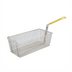 Thumbnail image #1 for Winco Extra-Large Rectangular Nickel-Plated Steel Fry Basket with 12-Inch Yellow Plastic Handle