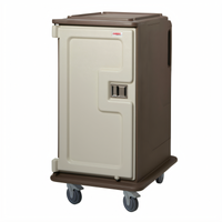 Cambro Insulated Tall Profile 2-Compartment Meal Delivery Cart for 14 x 18 Trays, 16-Tray Capacity