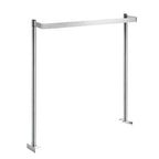 Thumbnail image #1 for Klinger's Trading TMU-48 48-Inch Adjustable U-Shaped Table-Mounted Stainless Steel Pot Rack with Double-Prong Hooks