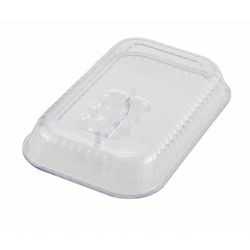 Product image #1 for Clear SAN Rectangular Fluted Snap-On Cover for 10 x 7-Inch Deli Crock