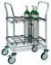 Thumbnail image #1 for Quantum Cylinder Transport and Inhalation Therapy Cart for D and E Cylinders, Chrome Plated