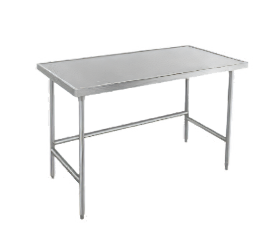 Product image #1 for Advance Tabco 120 Inch x 30 Inch 14-Gauge 304 Stainless Steel Work Table with Open Base and Non-Drip Edge