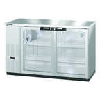 Thumbnail image #1 for Hoshizaki BB59-G-S Two-Section Back Bar Refrigerator, 18.45 cu. ft., 2 Glass Swing Doors, Stainless Steel, Self-Contained Side-Mount