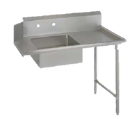John Boos Pro-Bowl Straight Stainless Steel Soiled Dishtable with Pre-Rinse Sink Bowl, 120