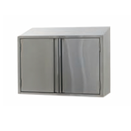 Thumbnail image #1 for Eagle Group WCH-24 24-Inch Wall-Mounted Stainless Steel Cabinet with Hinged Double Doors, Sloped Top, and Fixed Shelf