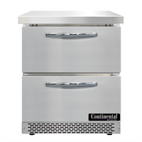Continental Refrigerator 27-Inch One-Section Worktop Freezer with 2 Drawers, Front Breather